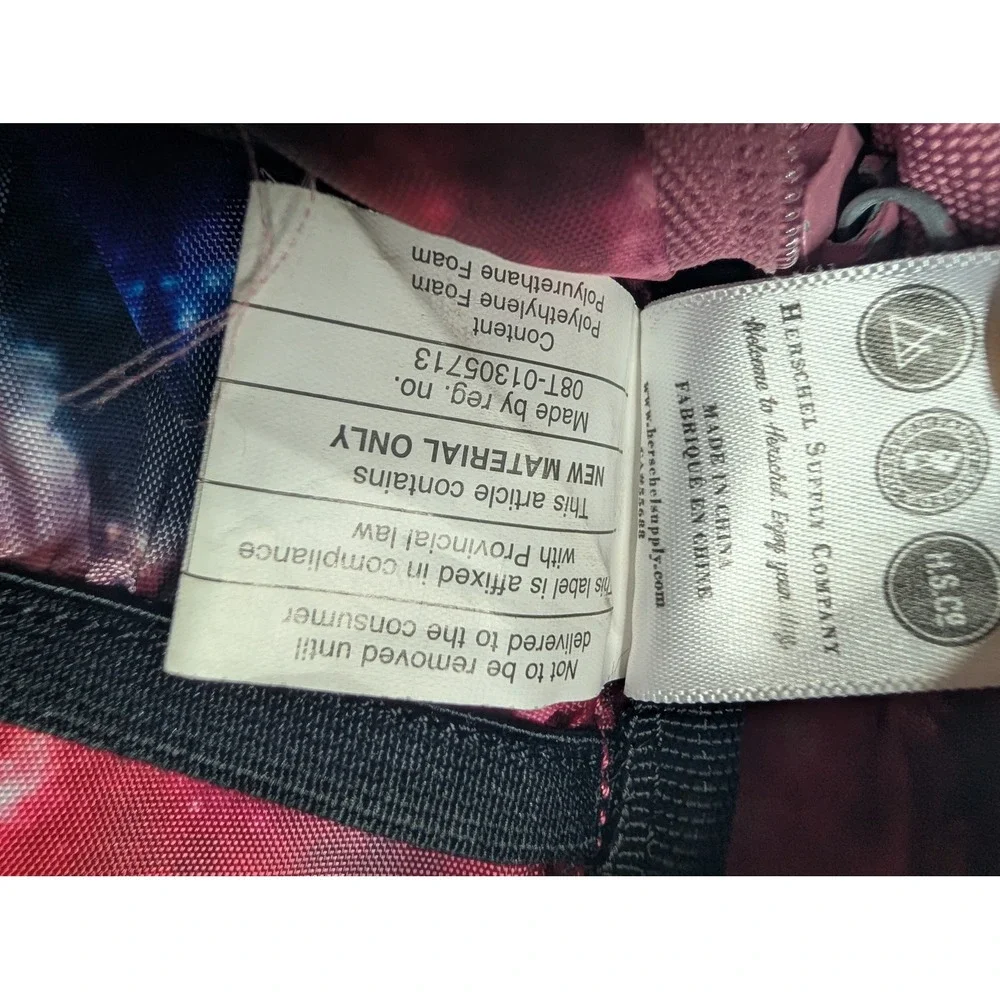 Herschel Heritage Backpack Pink Galaxy Lining School Travel Daypack Book Bag
